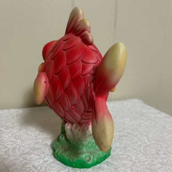 Kissing Glittery Fish Figurine Blowfish Signed Resin Whimsical Figure Decor VTG - Picture 4 of 6
